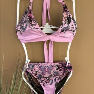 Lucky Brand Tattoo vibe multi color Bikini